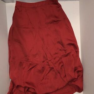BCBG BCBGMaxAzria Hi Low Maxi Skirt in Rust | Fall Color Scheme | Size S
